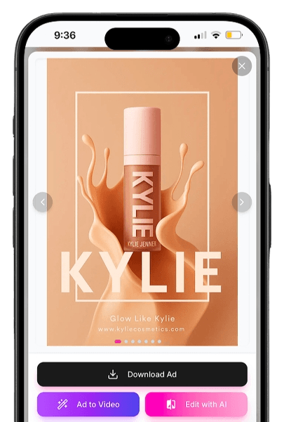 User downloading professional ad creatives ready for launch